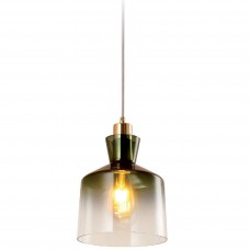 Φωτιστικό Κρεμαστό Μονόφωτο Φ20cm E27 230V Χρυσό-Πράσινο 955ALMA1/G